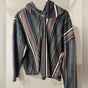O’Neill multicolored, striped pull over size large